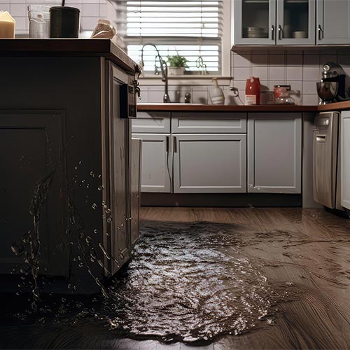 kitchen water damage repair