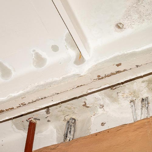 signs of water damage in basement